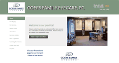 Desktop Screenshot of coersfamilyeyecare.com